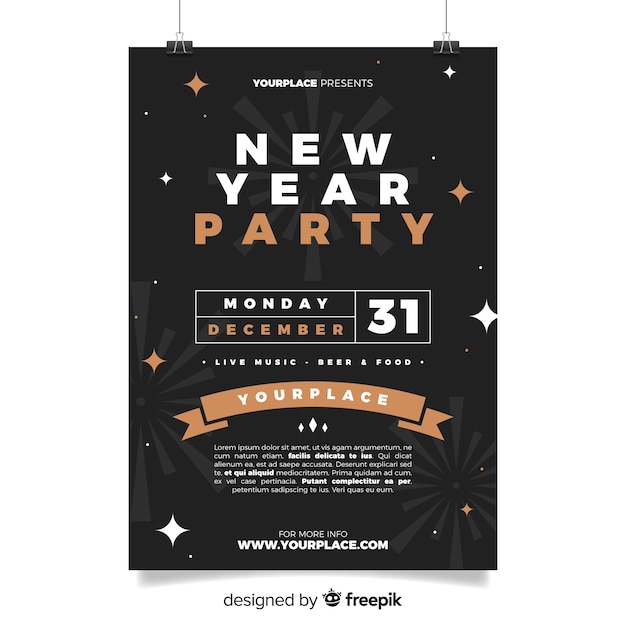Creative 2019 new year party poster