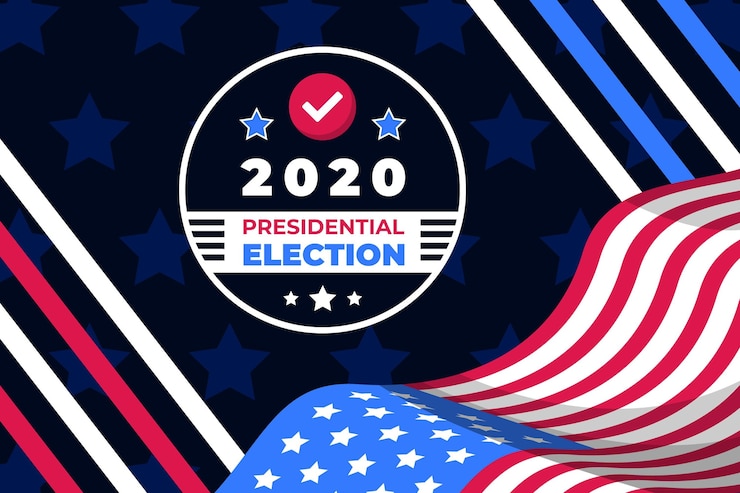 Free Vector creative 2020 presidential election in usa background