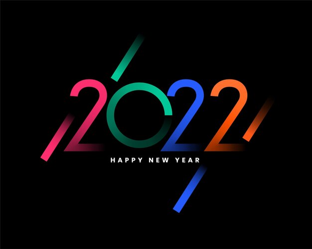 Creative 2022 new year colorful background