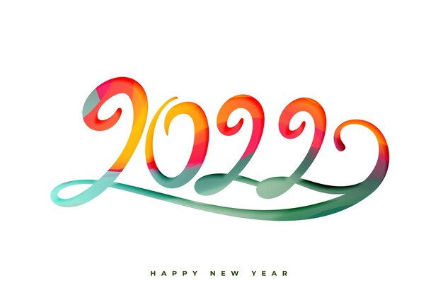 Креативный типографский новогодний фон 2022 года