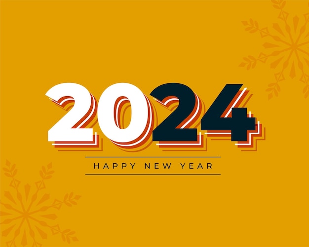 Free Vector Creative 2024 new year eve snowflake background design vector