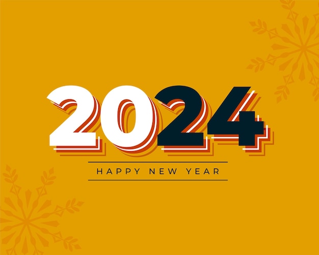 Creative 2024 new year eve snowflake background design vector