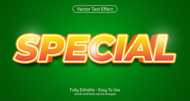 Creative 3d special, editable style effect template Premium Vector