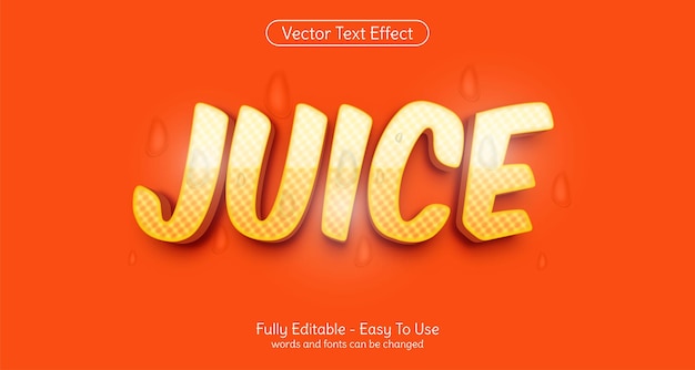 Creative 3d text juice editable text effect template