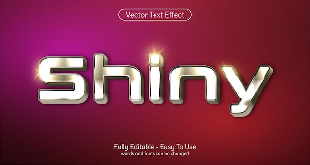 Creative 3d text shiny editable style effect template