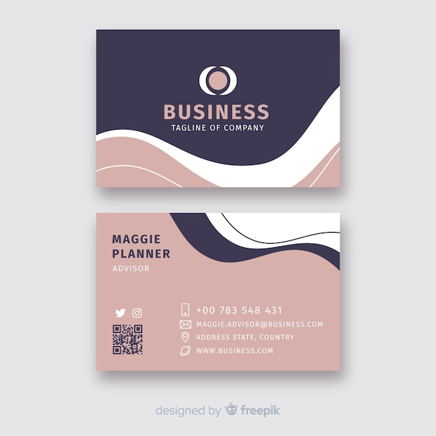 Creative abstract business card template