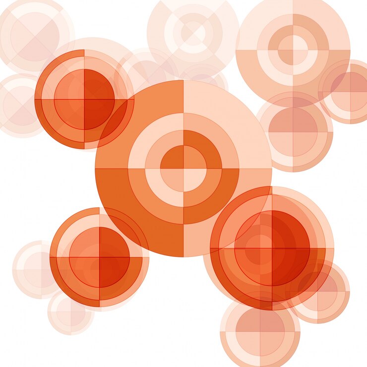  Creative abstract circles geometric elements. 