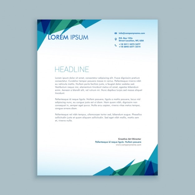 Free vector creative abstract letterhead