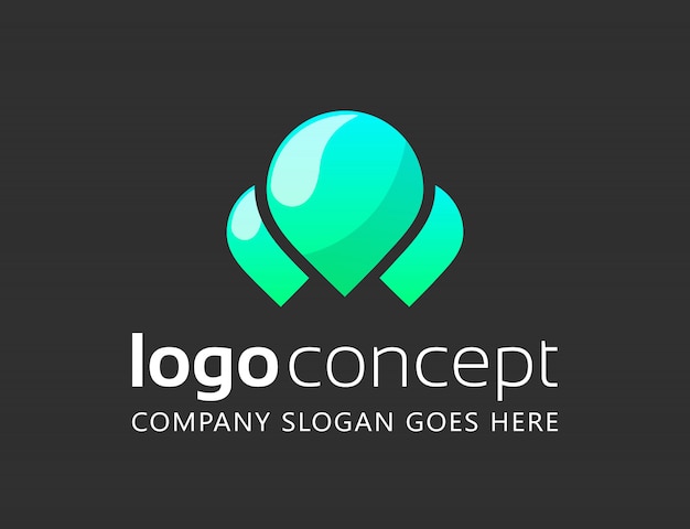 Creative abstract logo design template.