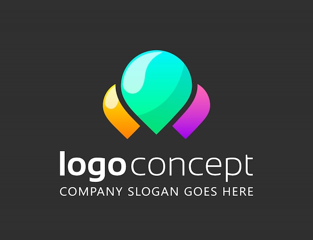 Creative abstract logo design template. 