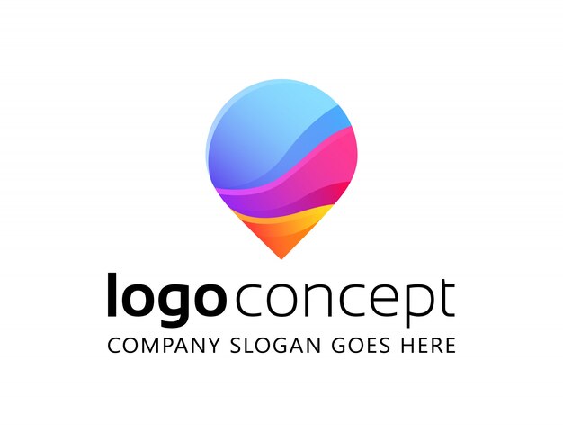Creative abstract logo design template.