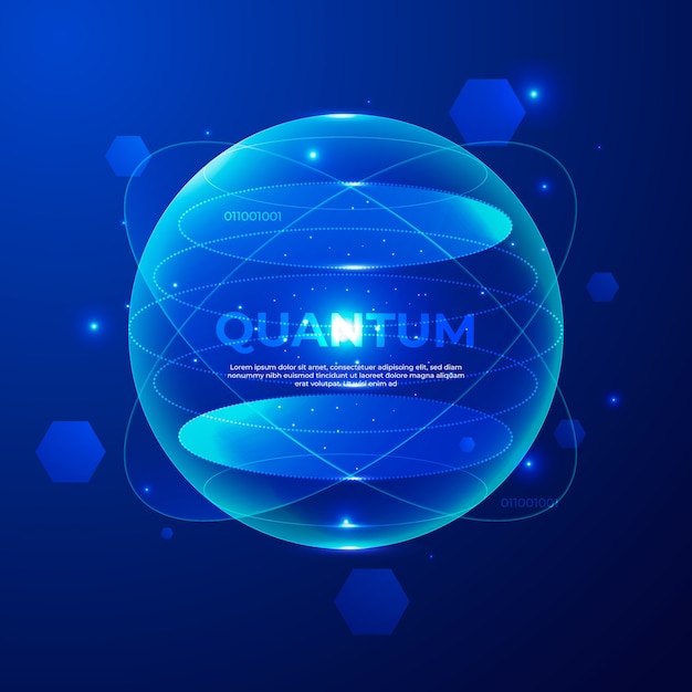 Creative abstract quantum illustration