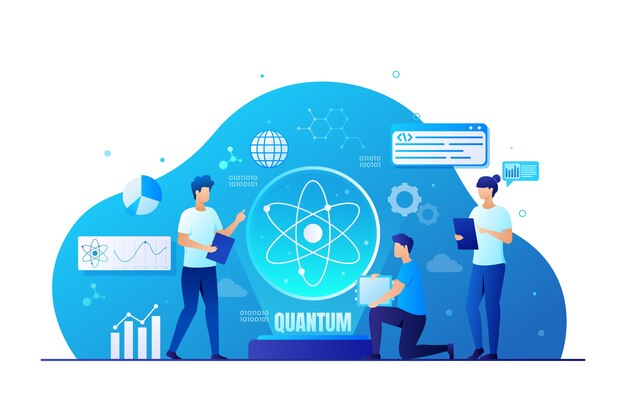 Creative abstract quantum illustration