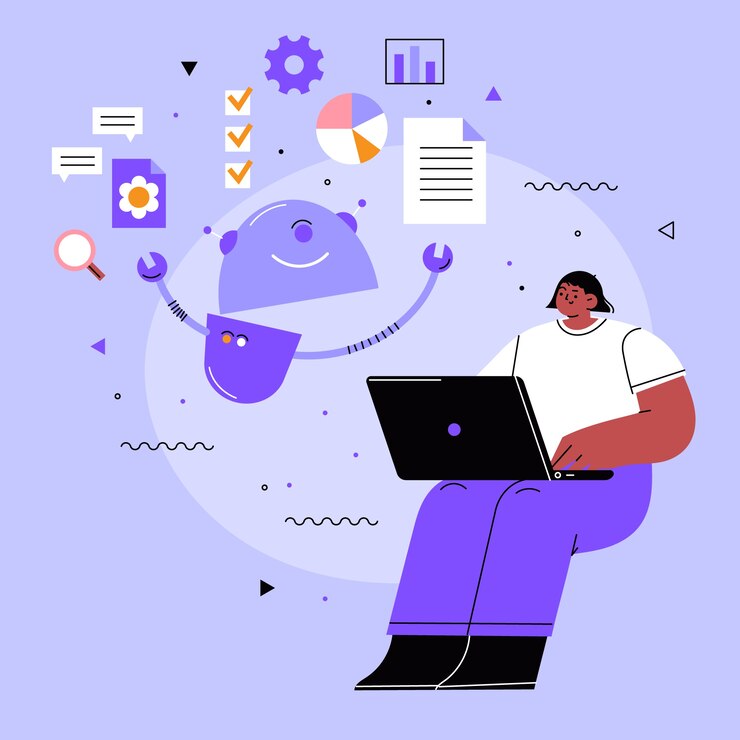 Free Vector creative abstract rpa illustration