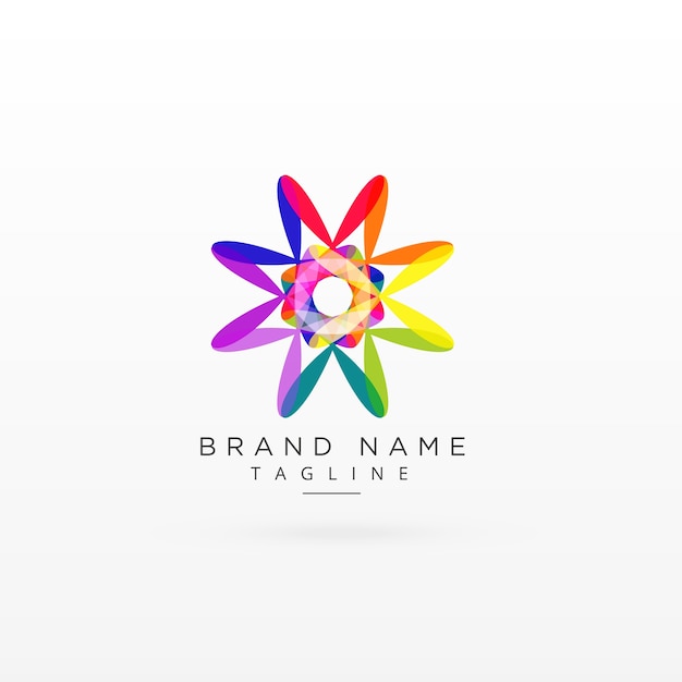 Free vector creative abstract vibrant logo design