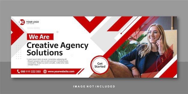 Creative agency solution facebook banner premium design