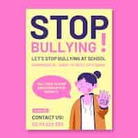 Free vector creative anti bullying event flyer