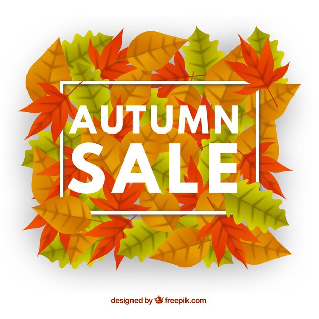 Creative autumn sale background