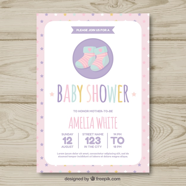 Creative baby shower template