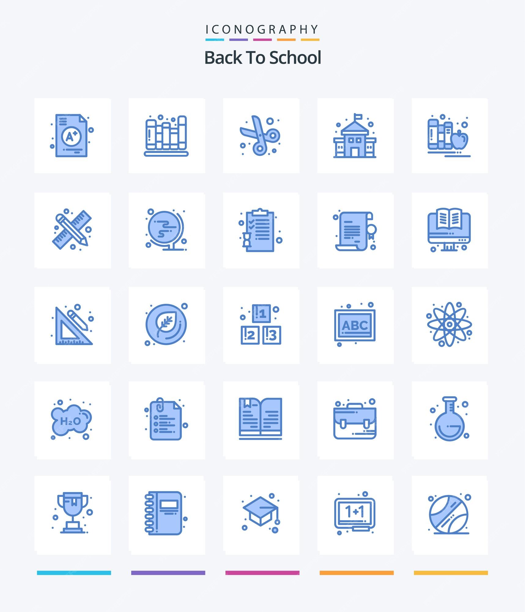 Back to school - Free education icons