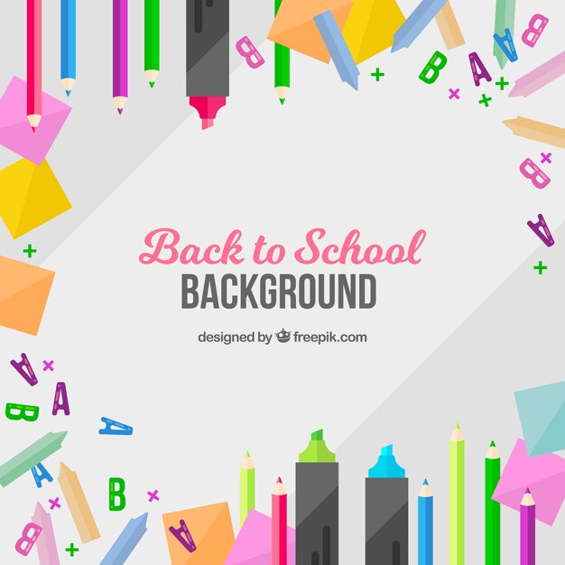 Creative back to school background