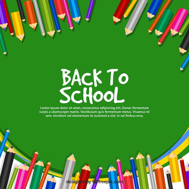 Creative back to school background