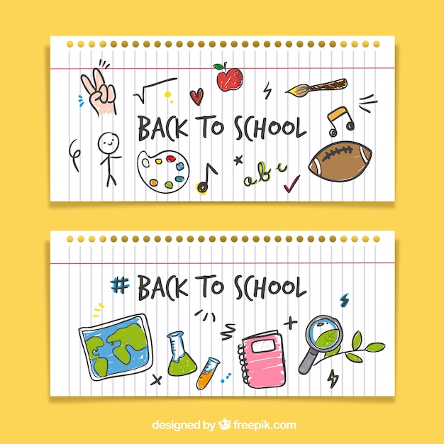 Creative back to school banners