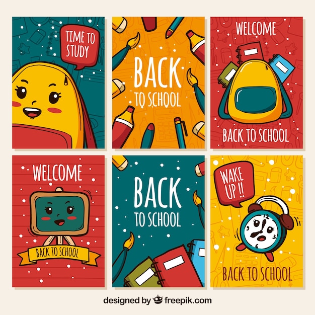 Creative back to school card collection