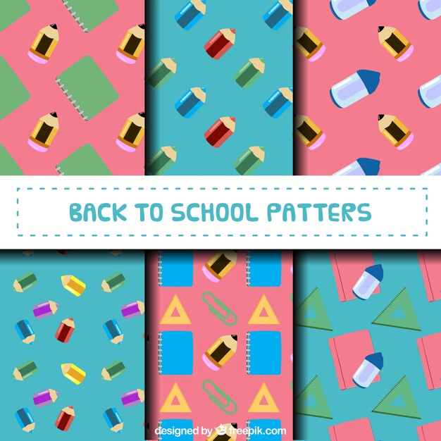 Creative back to school pattern collection