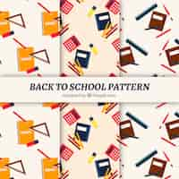 Free vector creative back to school pattern collection