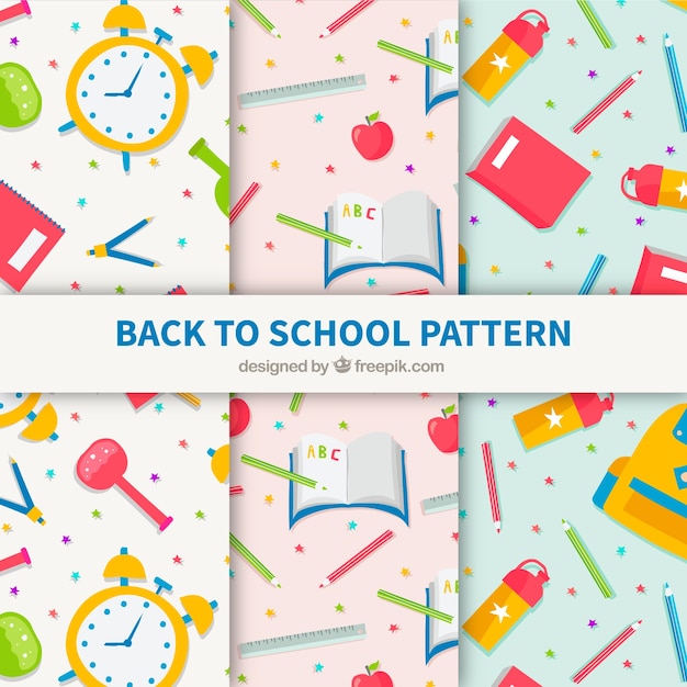 Creative back to school pattern collection