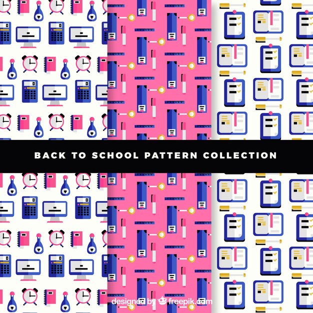 Creative back to school pattern collection