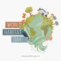 Free vector creative background of world habitat day