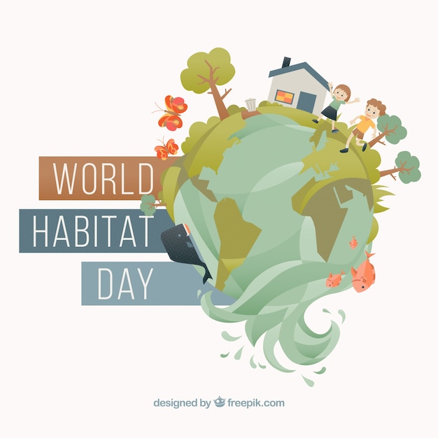 Creative background of world habitat day