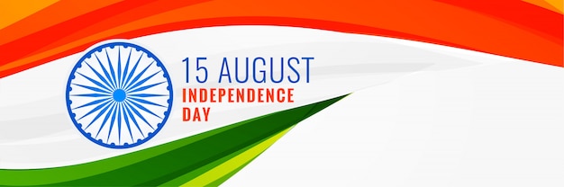 Free vector creative banner design for indian independence day