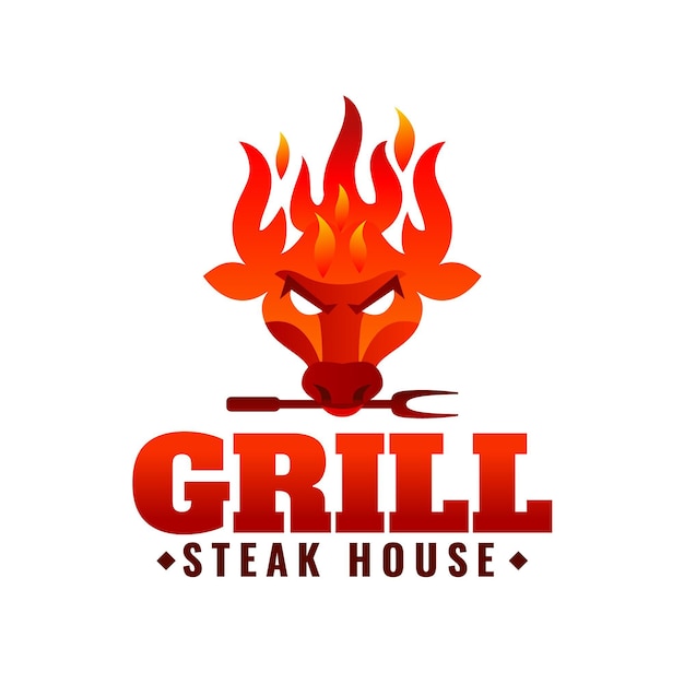 Creative barbecue logo template