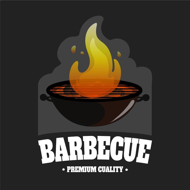 Creative barbecue logo template Free Vector