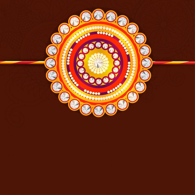 मुफ़्त वेक्टर  creative beautiful rakhi design for indian festival, raksha bandhan celebration. 