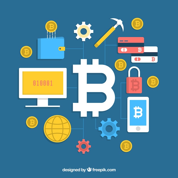 Free vector creative bitcoin background