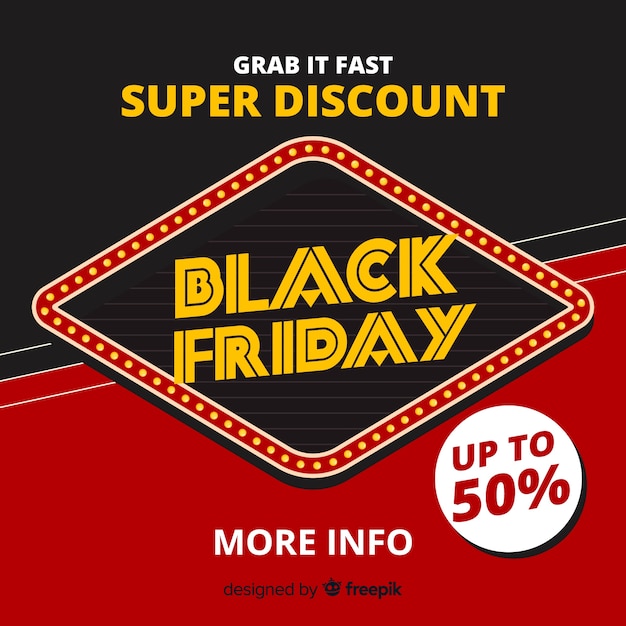Free vector creative black friday background