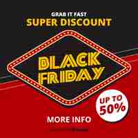 Free vector creative black friday background