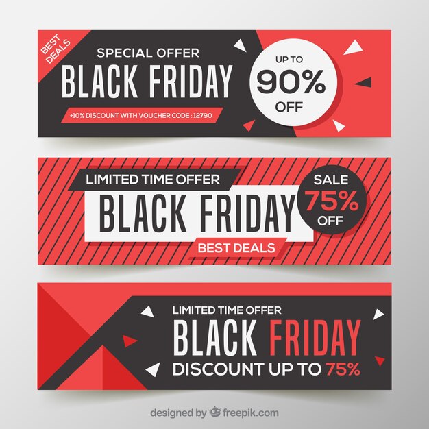 Creative black friday banners collection