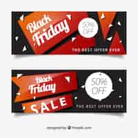 Free vector creative black friday banners