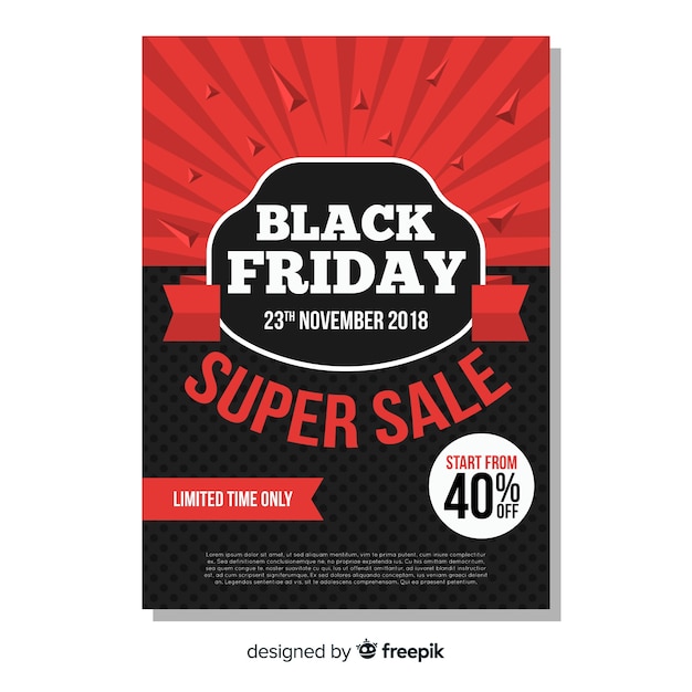 Free vector creative black friday cover template