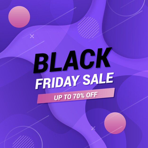 Creative black friday in gradient style