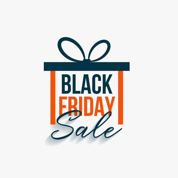 Creative black friday sale template in gift box design