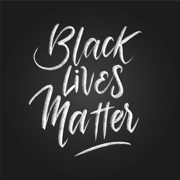 Creative black lives matter lettering