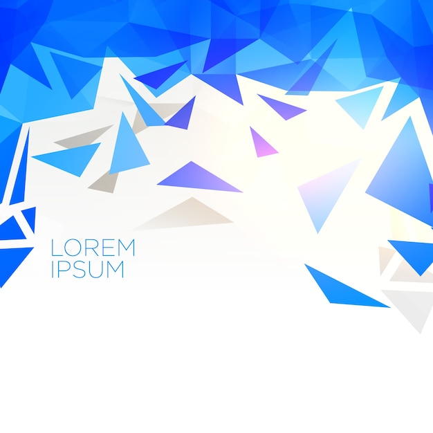 Free vector creative blue abstract triangle shape background