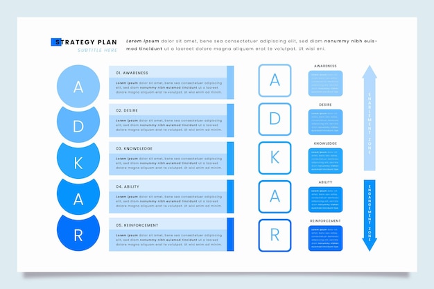 Infografica adkar blu creativa