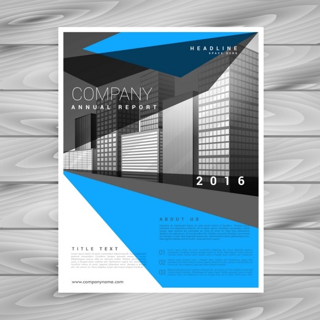 Creative blue brochure template for your business in abstract style